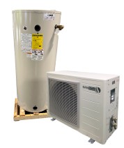 SANCO2 119 Gallon High Efficiency Heat Pump Water Heater System GS4-45HPC SAN-119GLBK